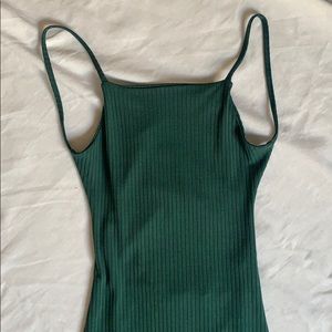 Form fitting forest green dress